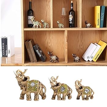 Amazon.co.jp: 象 置物 ゾウ 象の彫刻 かわいい 動物 オブジェ